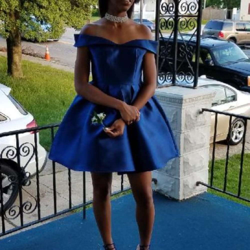 Satin Off the Shoulder Prom dress